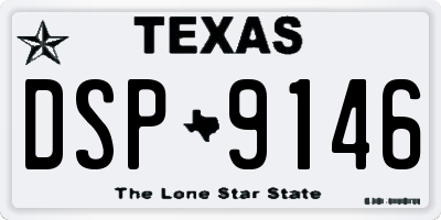 TX license plate DSP9146