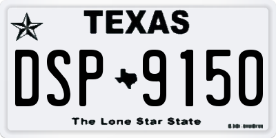 TX license plate DSP9150