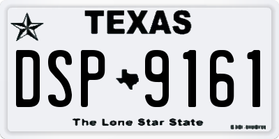 TX license plate DSP9161