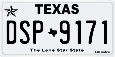 TX license plate DSP9171