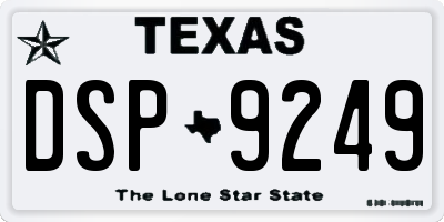TX license plate DSP9249