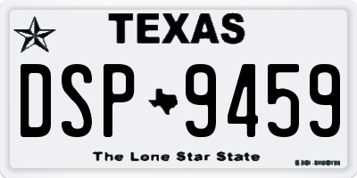 TX license plate DSP9459