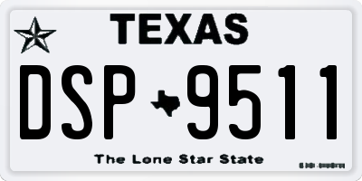 TX license plate DSP9511