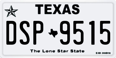 TX license plate DSP9515
