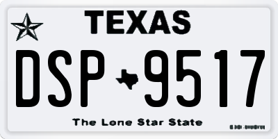TX license plate DSP9517
