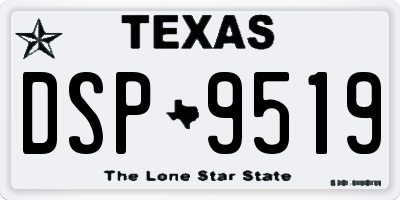 TX license plate DSP9519