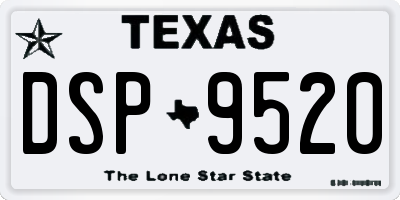 TX license plate DSP9520