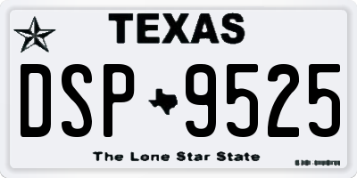 TX license plate DSP9525