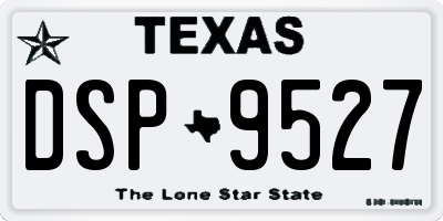 TX license plate DSP9527