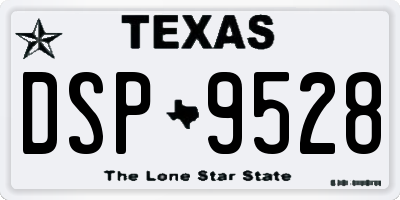 TX license plate DSP9528