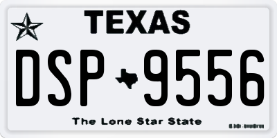 TX license plate DSP9556