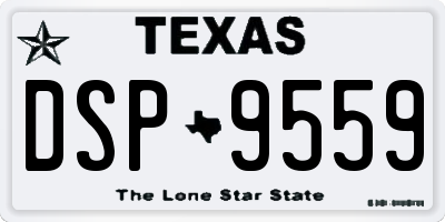 TX license plate DSP9559