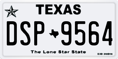 TX license plate DSP9564