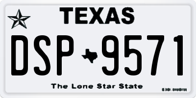 TX license plate DSP9571