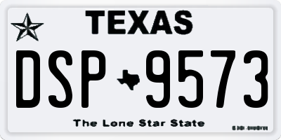 TX license plate DSP9573