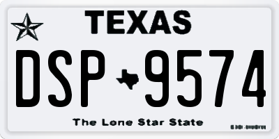 TX license plate DSP9574