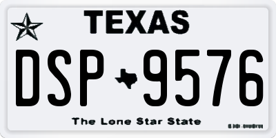 TX license plate DSP9576