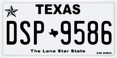 TX license plate DSP9586