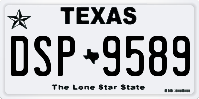 TX license plate DSP9589