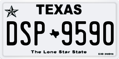 TX license plate DSP9590