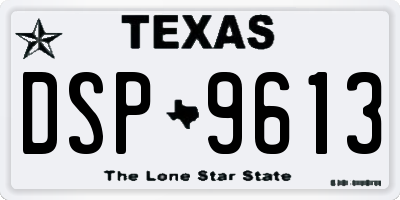 TX license plate DSP9613