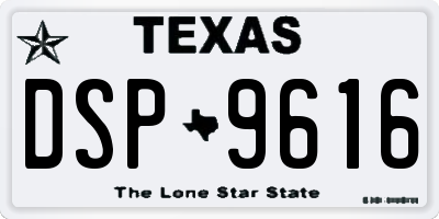 TX license plate DSP9616