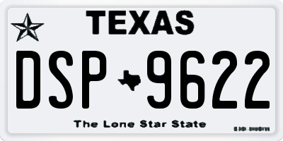 TX license plate DSP9622