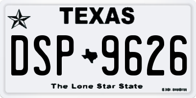 TX license plate DSP9626
