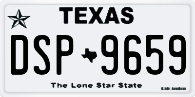 TX license plate DSP9659