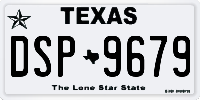 TX license plate DSP9679