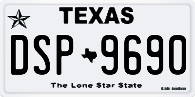 TX license plate DSP9690