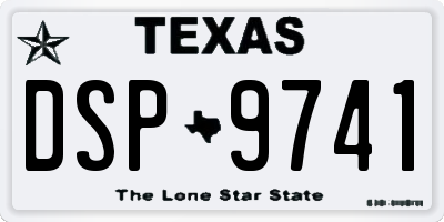 TX license plate DSP9741