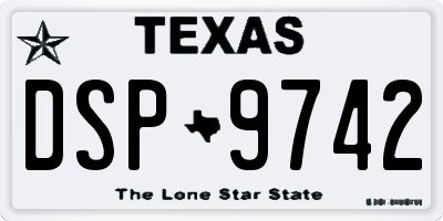 TX license plate DSP9742
