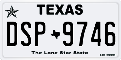 TX license plate DSP9746