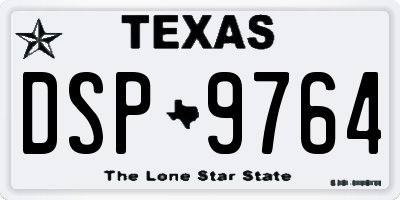 TX license plate DSP9764