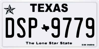 TX license plate DSP9779