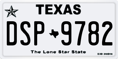 TX license plate DSP9782