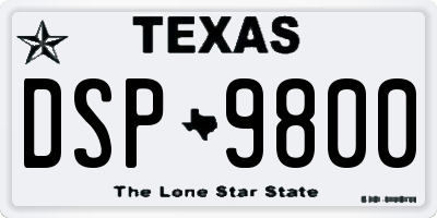 TX license plate DSP9800
