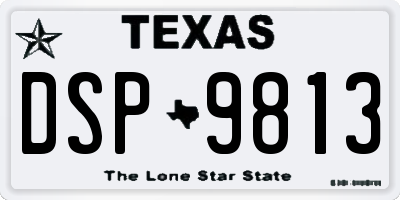 TX license plate DSP9813