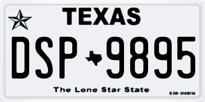 TX license plate DSP9895
