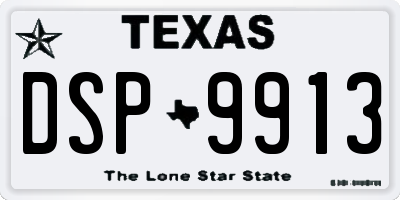 TX license plate DSP9913