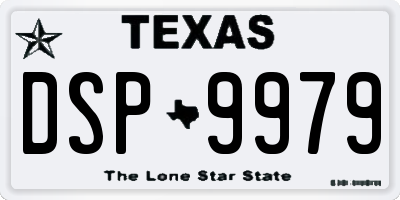 TX license plate DSP9979
