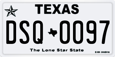 TX license plate DSQ0097