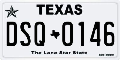 TX license plate DSQ0146