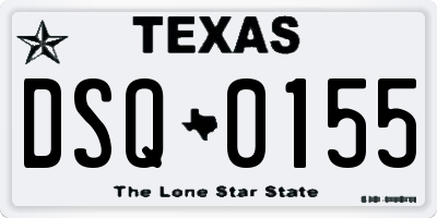 TX license plate DSQ0155