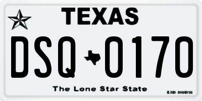 TX license plate DSQ0170
