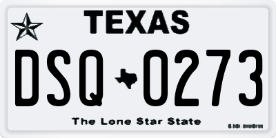 TX license plate DSQ0273