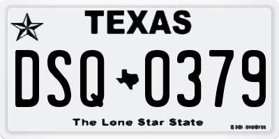 TX license plate DSQ0379