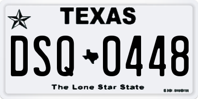 TX license plate DSQ0448