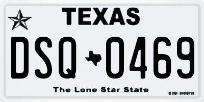 TX license plate DSQ0469